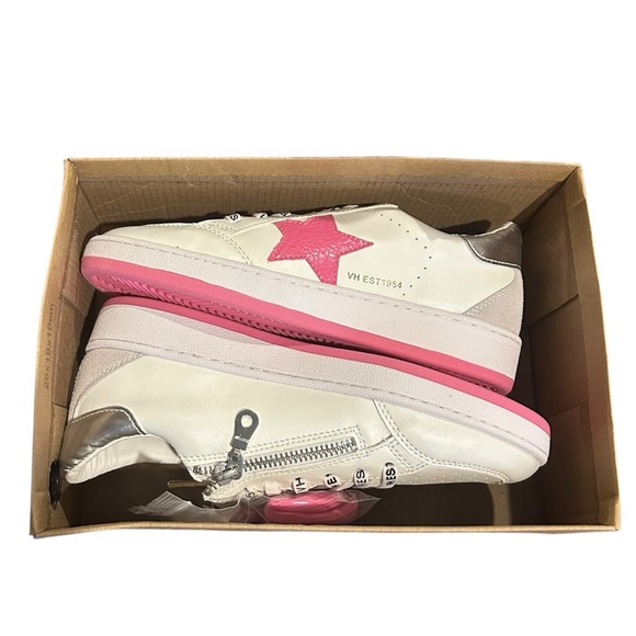 NEW Vintage Havana Girls 5.5 Women’s 6.5-7 Pink White And Silver Kally Sneakers - Picture 8 of 10